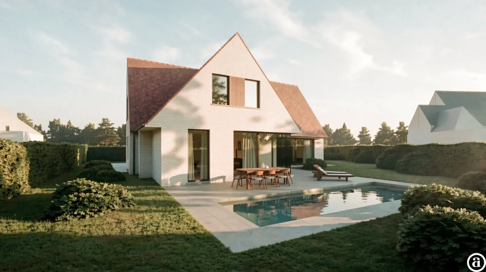 Nieuwbouwvilla op een terrein van 1.097 m² gelegen in een rustige en residentiële omgeving.