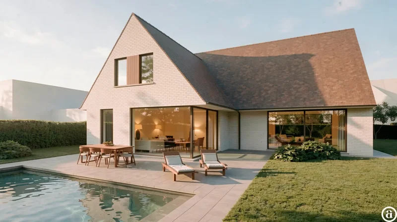 New build villa on a plot of 1,097 m² located in a quiet and residential area.