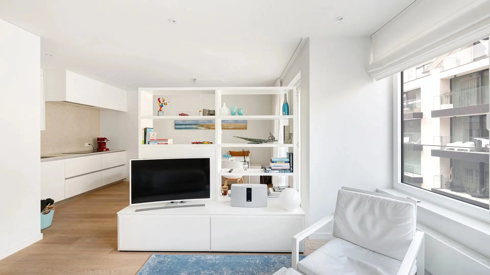 Modern 1-slaapkamerappartement met balkon op toplocatie