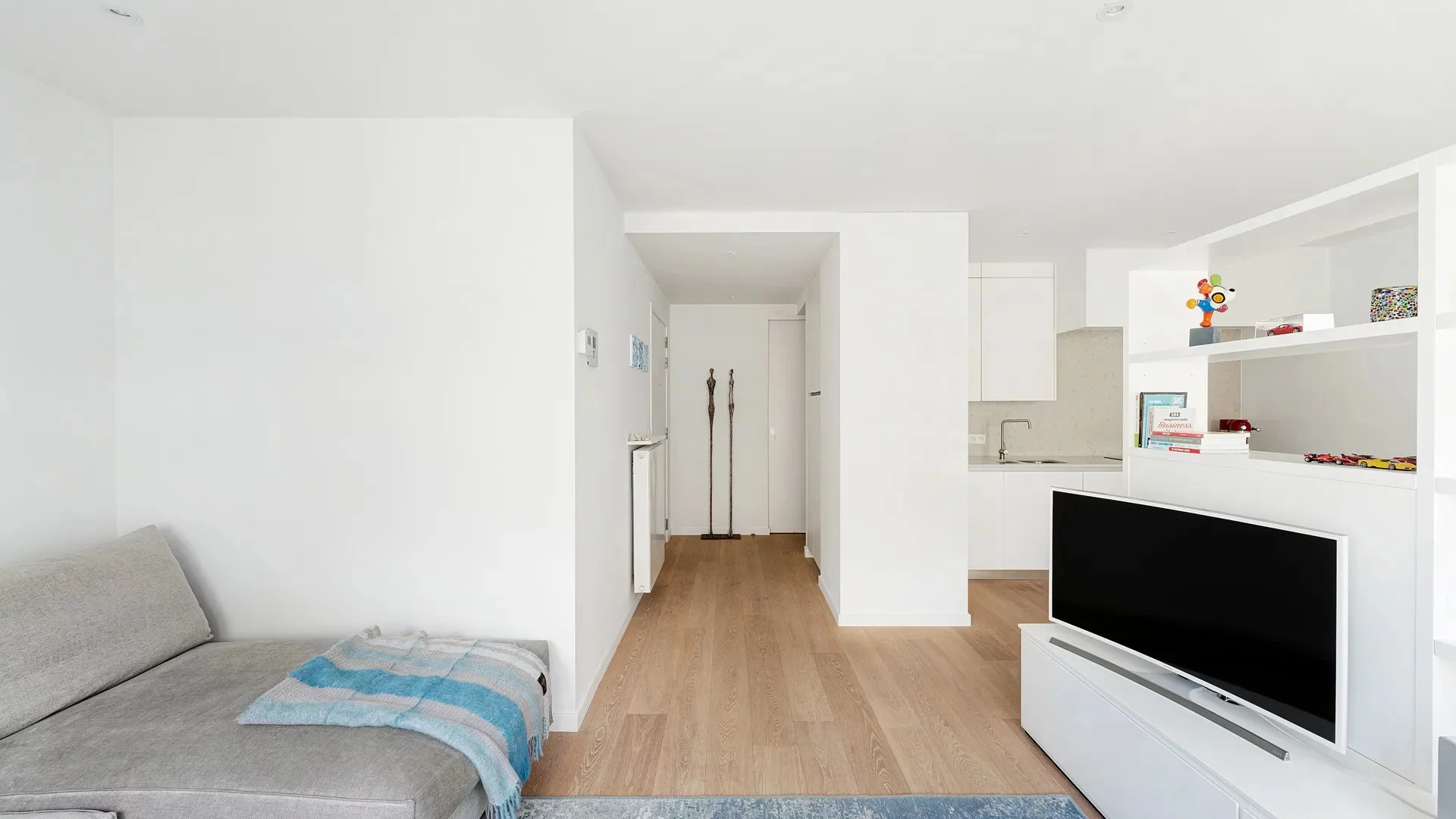 Modern 1-slaapkamerappartement met balkon op toplocatie