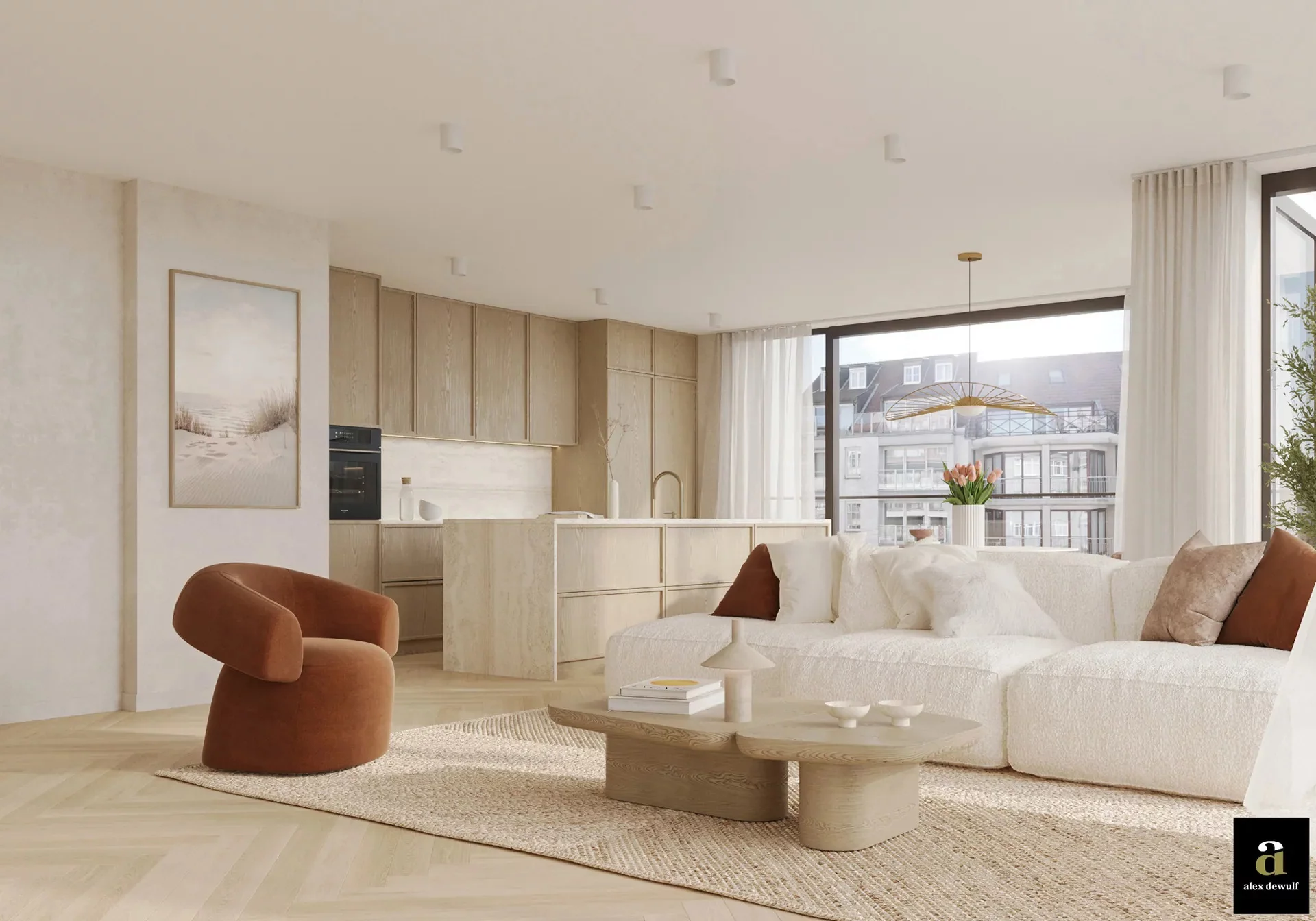 Prachtig nieuwbouwappartement met 2 slaapkamers gelegen op de gelijkvloerse verdieping