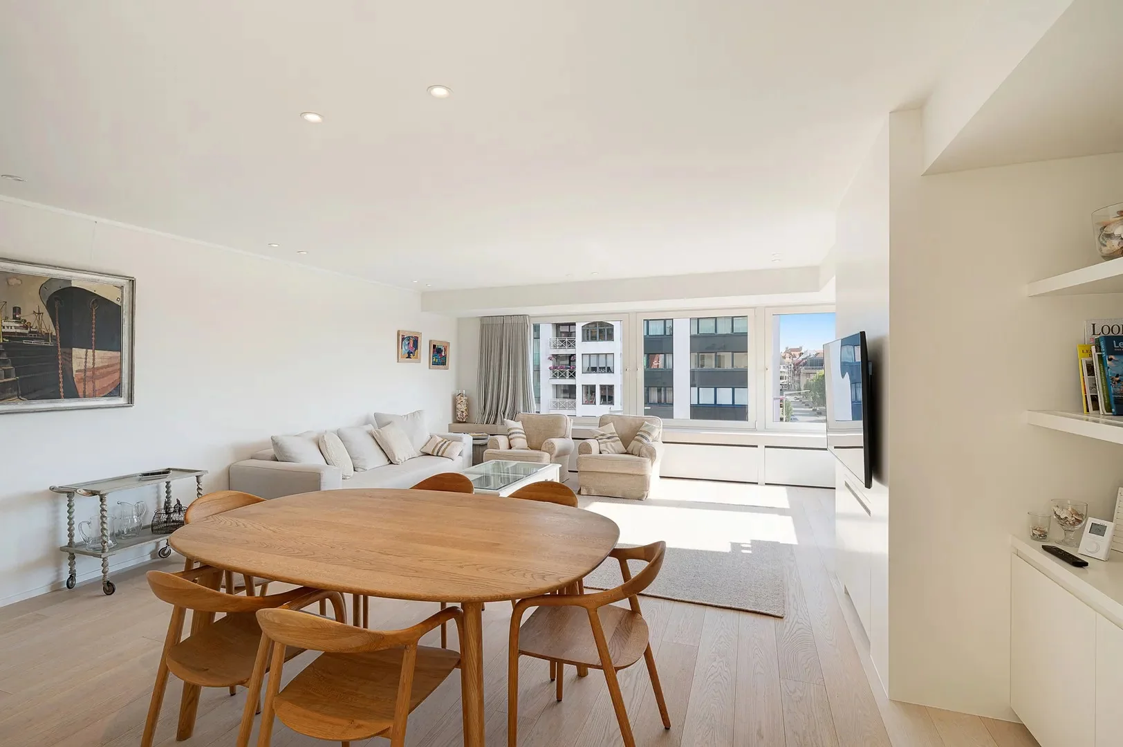 Stijlvol hoekappartement met open uitzicht nabij het Zoute.