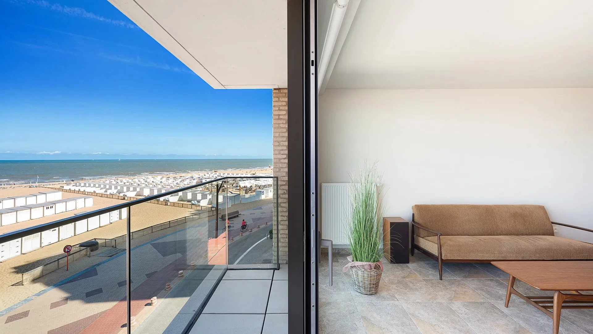 Appartement 2 chambres avec vue mer frontale à Duinbergen