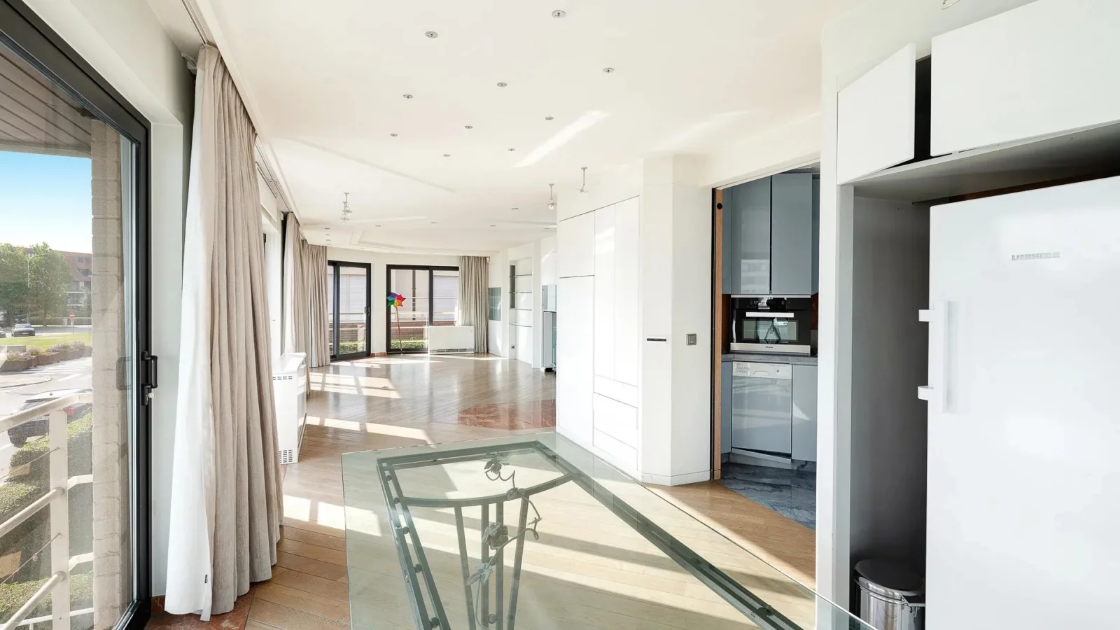 Ruim appartement met zij zeezicht nabij het Albertstrand