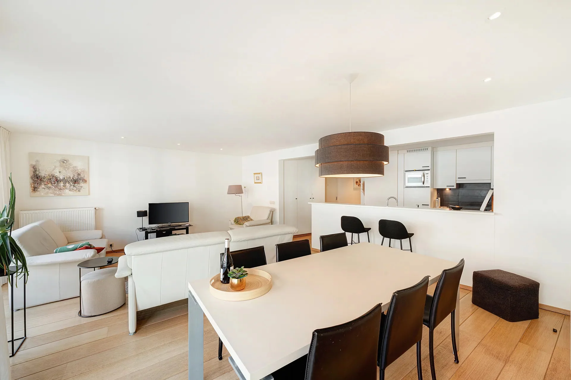 Ruim en lichtrijk gemeubeld appartement nabij winkels en strand nabij Rubensplein.