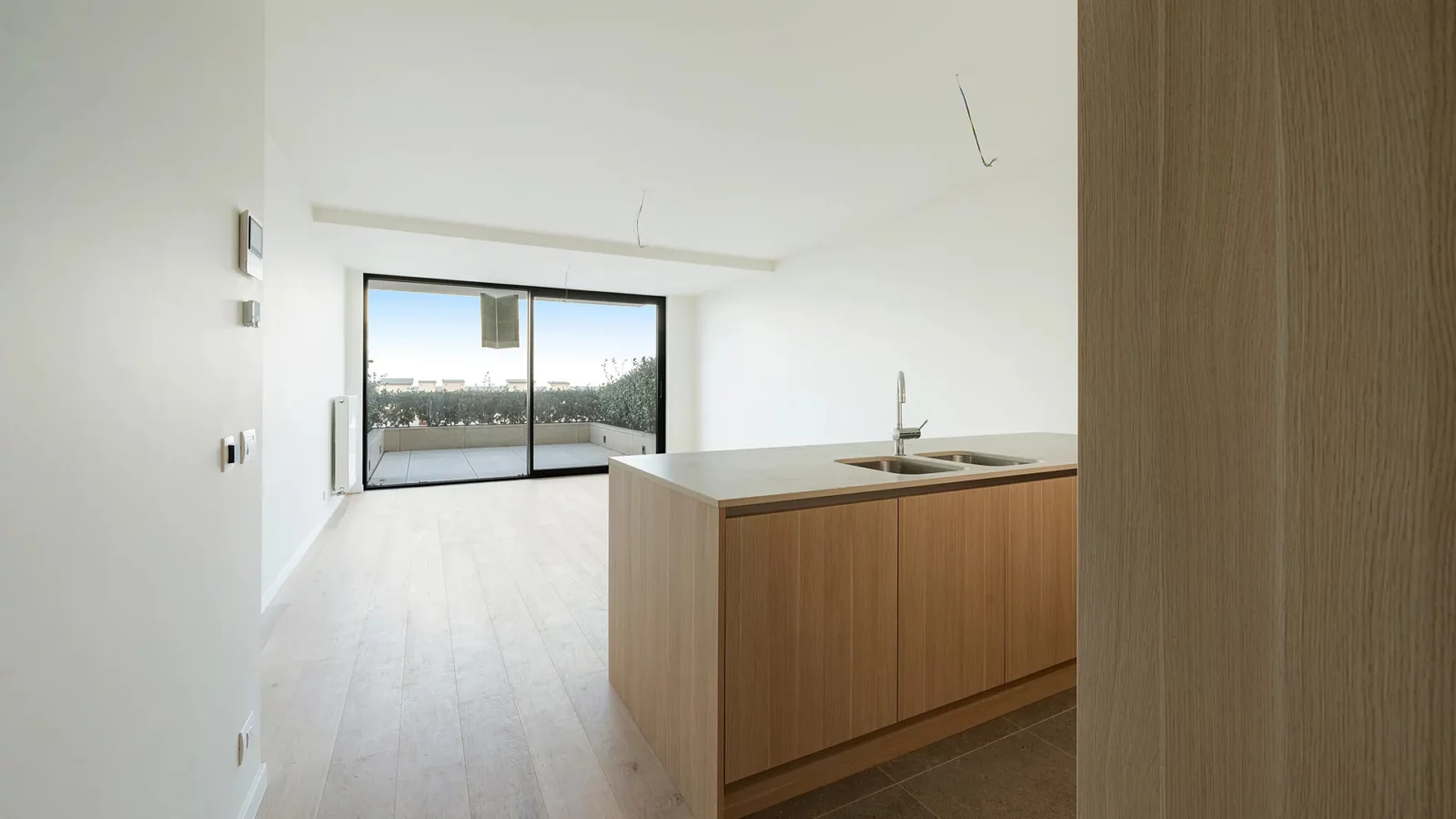 Nieuwbouw appartement met grote terrassen.