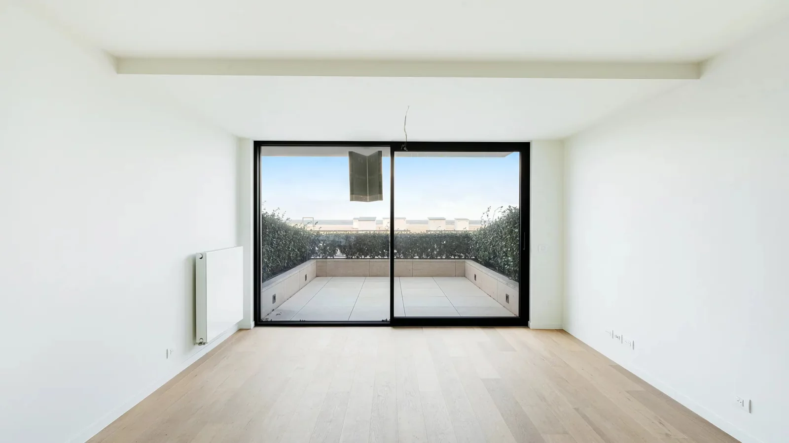 Nieuwbouw appartement met grote terrassen.