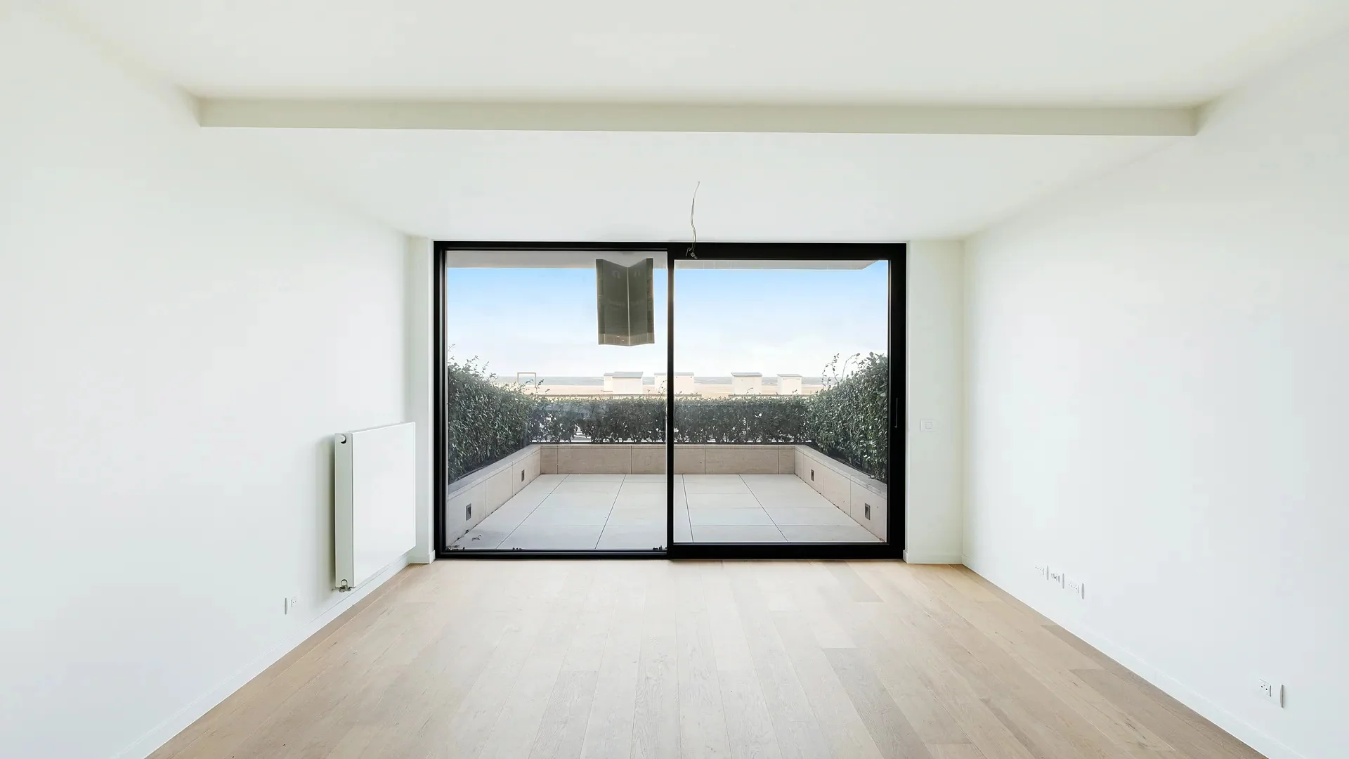 Nieuwbouw appartement met grote terrassen.