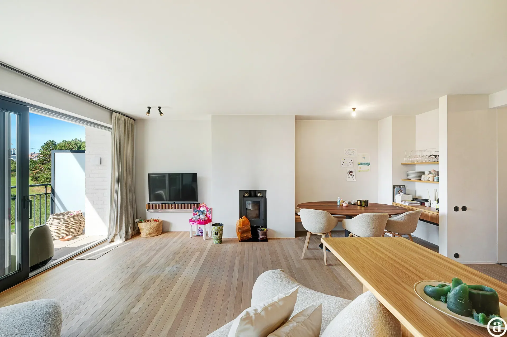 Lumineus appartement met fantastisch open zicht op de Approach Golf in het Zoute.