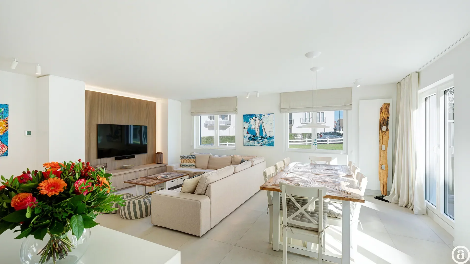 Bel appartement avec jardin et 3 grandes chambres à Duinbergen