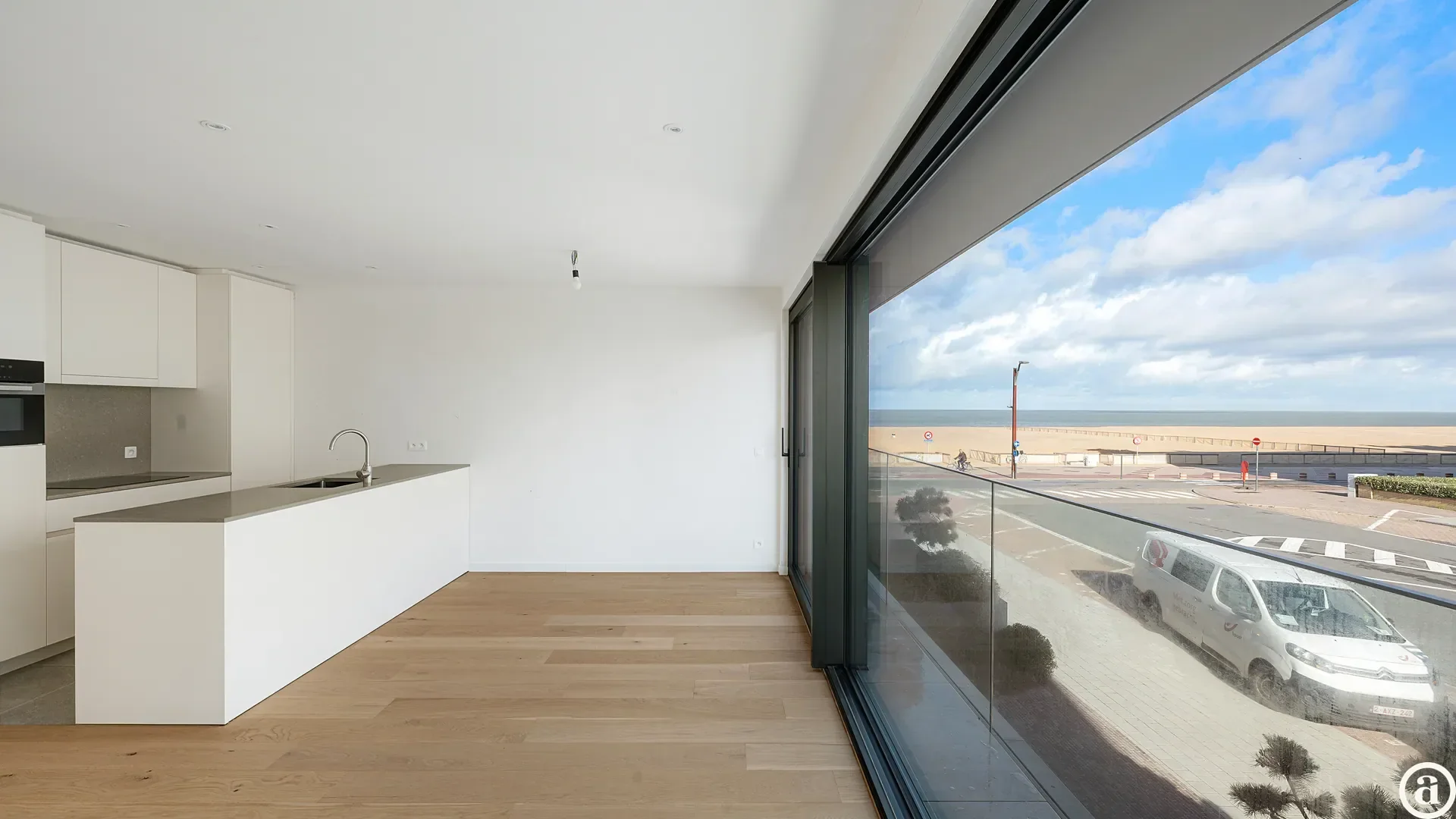 Appartement neuf avec 2 chambres et vue latérale sur mer à Duinbergen