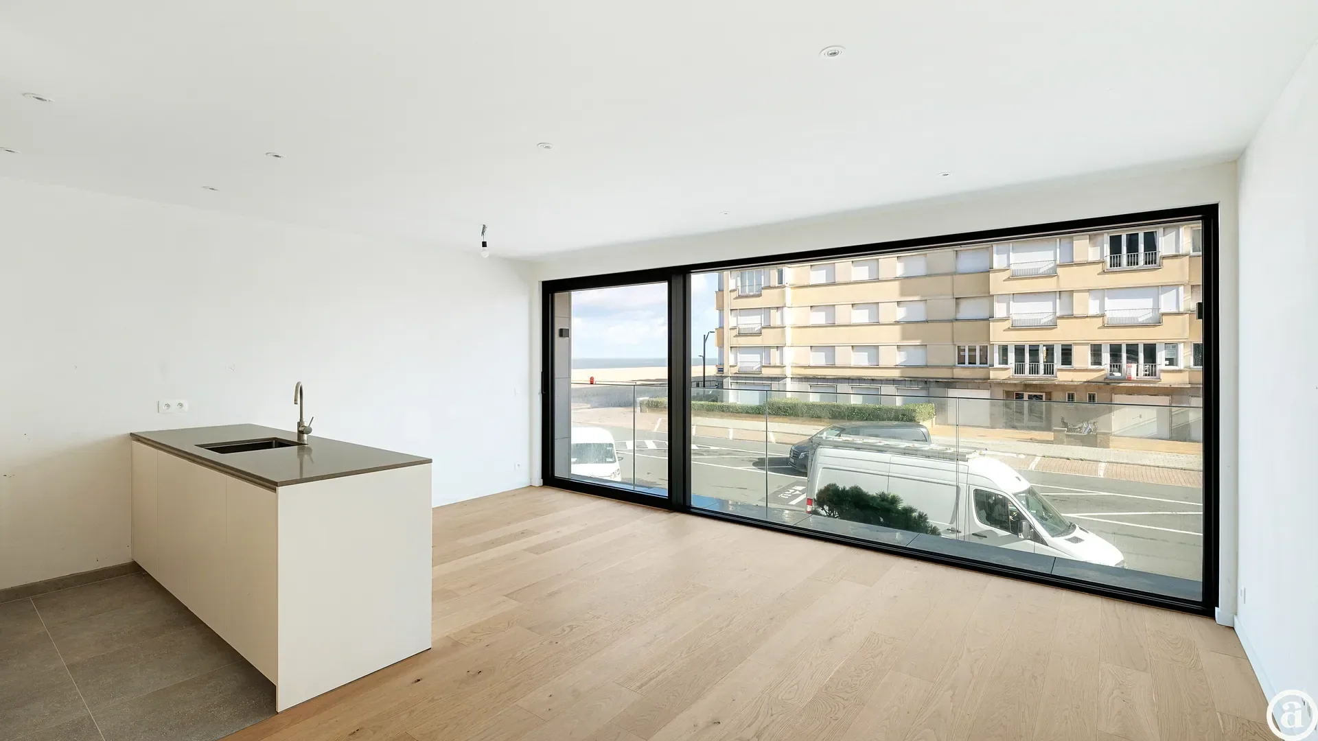 Appartement neuf avec 2 chambres et vue latérale sur mer à Duinbergen
