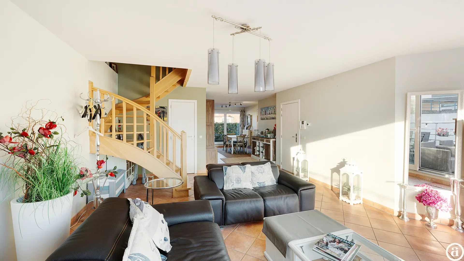 Licht duplexappartement met ruime terrassen in Knokke-Heist