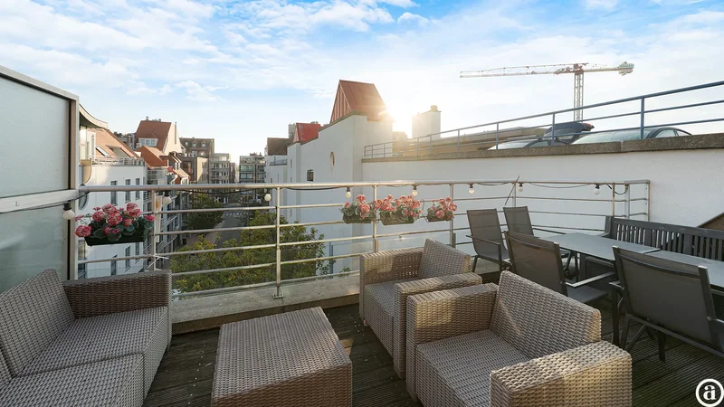 Licht duplexappartement met ruime terrassen in Knokke-Heist
